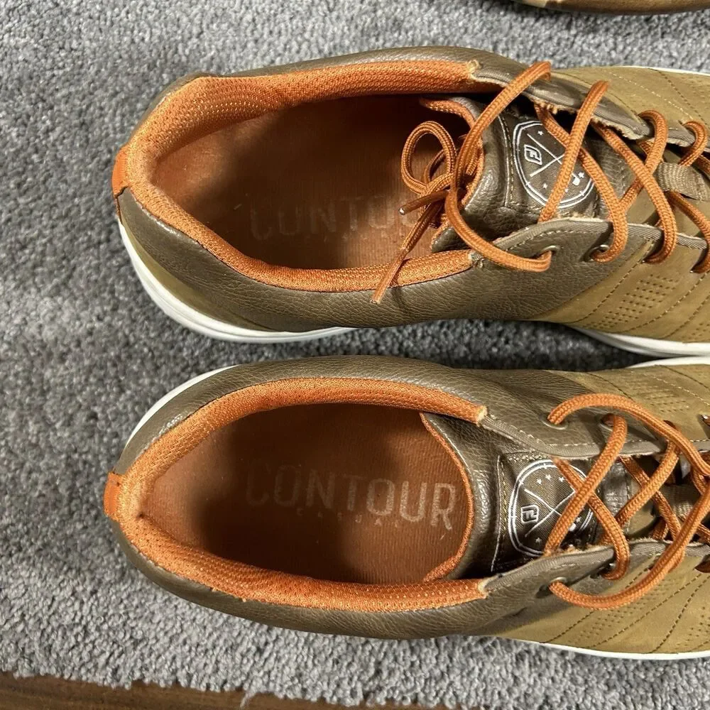 FootJoy FJ Contour Casual 54057 Mens Sz 12 M Brown Leather Spikeless Golf Shoes